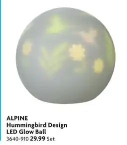 Home Hardware ALPINE Hummingbird Design LED Glow Ball offer