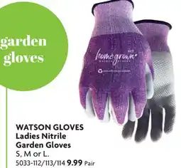 Home Hardware WATSON GLOVES Ladies Nitrile Garden Gloves offer