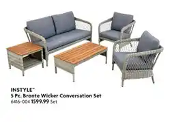 Home Hardware INSTYLE 5 Pc. Bronte Wicker Conversation Set offer