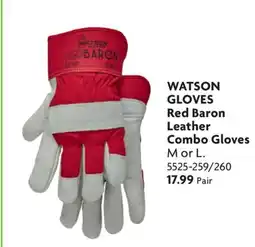 Home Hardware Red Baron Leather Combo Gloves offer