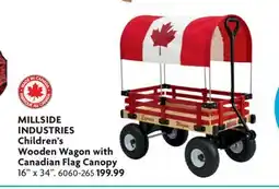 Home Hardware Children's Wooden Wagon with Canadian Flag Canopy offer