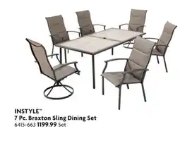 Home Hardware 7 Pc. Braxton Sling Dining Set offer