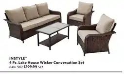 Home Hardware INSTYLE 4 Pc. Lake House Wicker Conversation Set offer