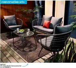 Home Hardware 4 Pc. Evora Wicker Conversation Set offer