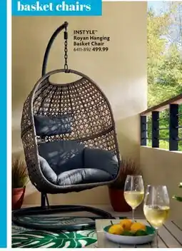 Home Hardware INSTYLE Royan Hanging Basket Chair offer