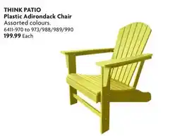 Home Hardware THINK PATIO Plastic Adirondack Chair offer