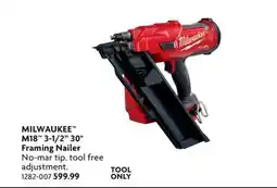 Home Hardware M18 3-1/2 30° Framing Nailer offer