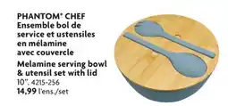 Home Hardware Melamine serving bowl & utensil set with lid offer