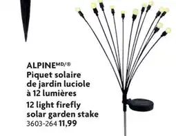 Home Hardware ALPINE 12 light firefly solar garden stake offer