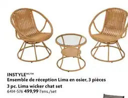 Home Hardware 3 pc. Lima wicker chat set offer