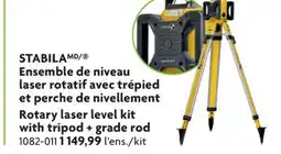 Home Hardware Rotary laser level kit with tripod + grade rod offer
