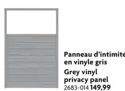 Home Hardware Grey vinyl privacy panel offer