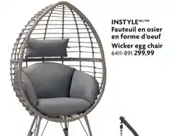 Home Hardware INSTYLE Wicker egg chair offer