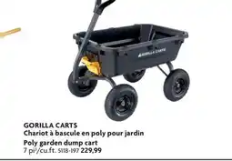 Home Hardware GORILLA CARTS Poly garden dump cart offer