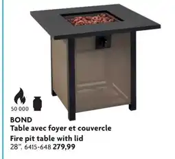 Home Hardware BOND Fire pit table with lid offer