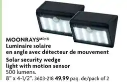 Home Hardware MOONRAYS Solar security wedge light with motion sensor offer