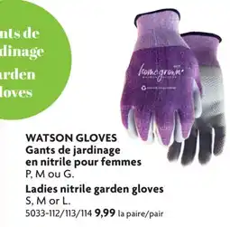 Home Hardware Ladies nitrile garden gloves offer