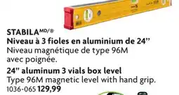 Home Hardware 24 aluminum 3 vials box level offer