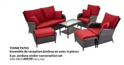 Home Hardware THINK PATIO 6 pc. Jordana wicker conversation set offer