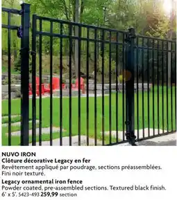 Home Hardware Legacy ornamental iron fence offer