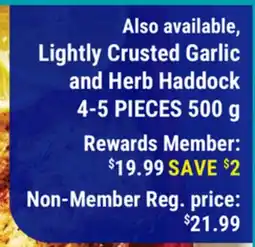 M & M Food Market Lightly Crusted Garlic and Herb Haddock offer