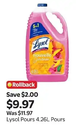 Walmart Lysol Pours Pours offer