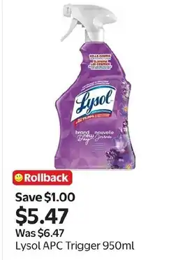 Walmart Lysol APC Trigger offer