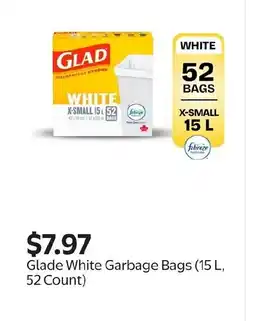 Walmart Glade White Garbage Bags offer