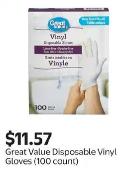 Walmart Great Value Disposable Vinyl Gloves offer