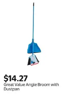 Walmart Great Value Angle Broom with Dustpan offer