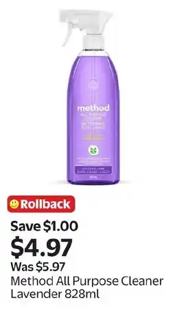Walmart Method All Purpose Cleaner Lavender offer