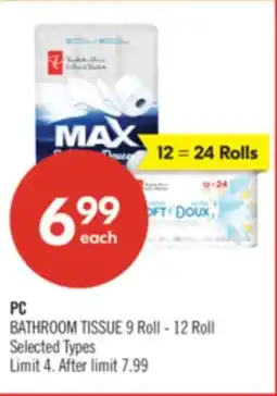 Shoppers Drug Mart PC BATHROOM TISSUE offer
