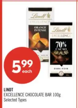 Shoppers Drug Mart LINDT EXCELLENCE CHOCOLATE BAR offer