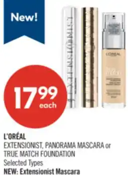 Shoppers Drug Mart L'ORÉAL EXTENSIONIST, PANORAMA MASCARA or TRUE MATCH FOUNDATION offer