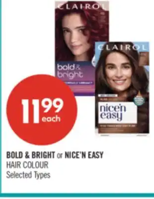 Shoppers Drug Mart BOLD & BRIGHT or NICE'N EASY HAIR COLOUR offer