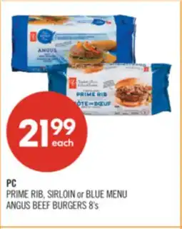 Shoppers Drug Mart PRIME RIB, SIRLOIN or BLUE MENU ANGUS BEEF BURGERS 8's offer