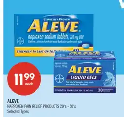 Shoppers Drug Mart ALEVE NAPROXEN PAIN RELIEF PRODUCTS offer