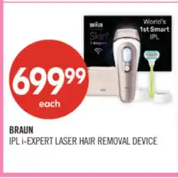 Shoppers Drug Mart BRAUN IPL i-EXPERT LASER HAIR REMOVAL DEVICE offer