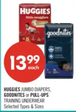 Shoppers Drug Mart HUGGIES JUMBO DIAPERS, GOODNITES or PULL-UPS TRAINING UNDERWEAR offer