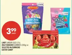 Shoppers Drug Mart LINDT LINDOR EGGS (3's), JOLLY RANCHER GUMMIES (200g) or SELECTED McCORMICKS EASTER CANDY offer