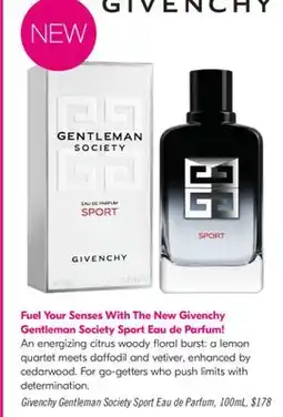 Shoppers Drug Mart Fuel Your Senses With The New Givenchy Gentleman Society Sport Eau de Parfum! offer