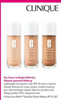 Shoppers Drug Mart Clinique Even Better Hydrating Vitamin Makeup SPF 45 offer