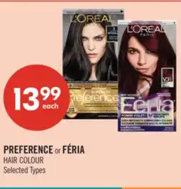 Shoppers Drug Mart PREFERENCE or FÉRIA HAIR COLOUR offer