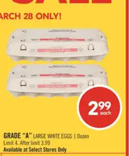 Shoppers Drug Mart GRADE A LARGE WHITE EGGS offer