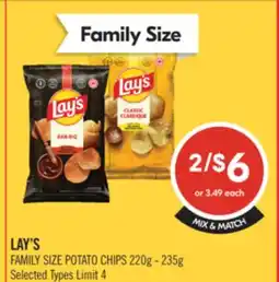 Shoppers Drug Mart LAY'S FAMILY SIZE POTATO CHIPS offer