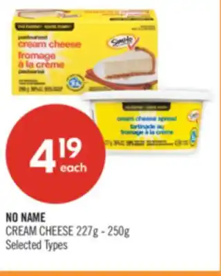 Shoppers Drug Mart NO NAME CREAM CHEESE offer