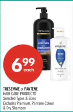 Shoppers Drug Mart TRESEMMÉ or PANTENE HAIR CARE PRODUCTS offer