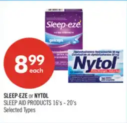 Shoppers Drug Mart SLEEP-EZE or NYTOL SLEEP AID PRODUCTS offer