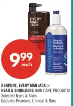 Shoppers Drug Mart RENPURE, EVERY MAN JACK or HEAD & SHOULDERS HAIR CARE PRODUCTS offer