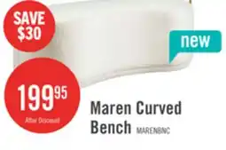 The Brick Maren 47.25 Fabric Curved Bench - Cream offer